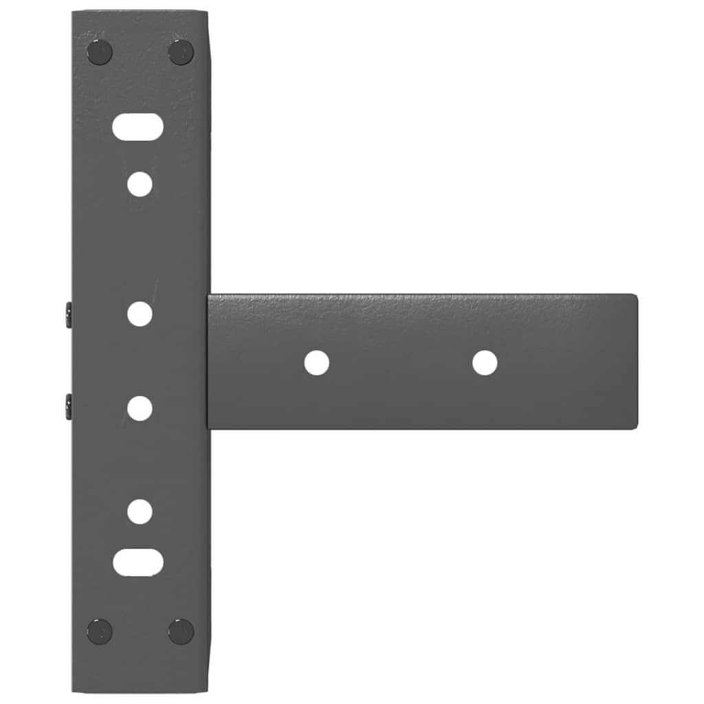 Pieds de table basse en T, 2 pièces, anthracite, 28 x 25 x (42-43) cm, acier - XIOS