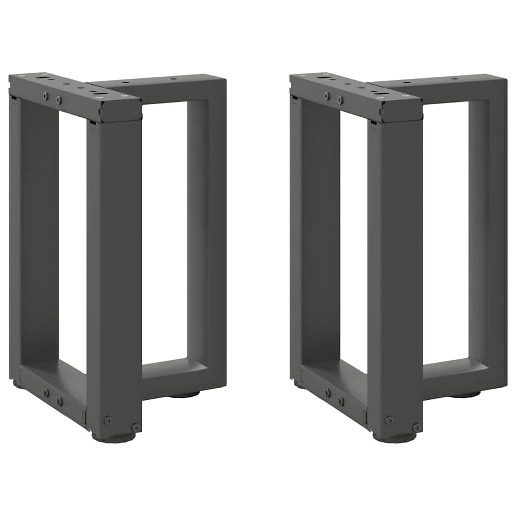 Pieds de table basse en T 2 pièces Anthracite 38 x 25 x (42-43) cm Acier - XIOS