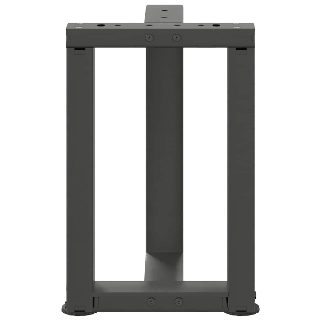 Pieds de table basse en T 2 pièces Anthracite 38 x 25 x (42-43) cm Acier - XIOS