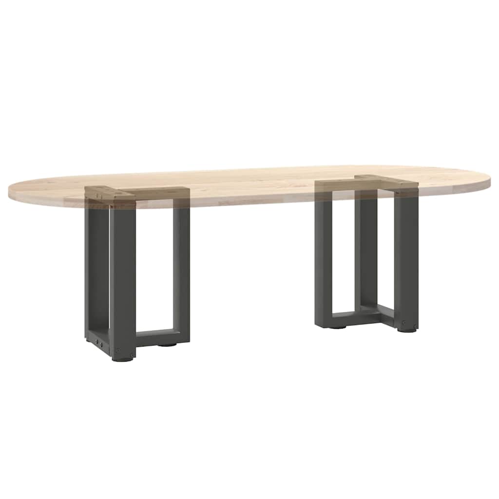 Pieds de table basse en T 2 pièces Anthracite 38 x 25 x (42-43) cm Acier - XIOS