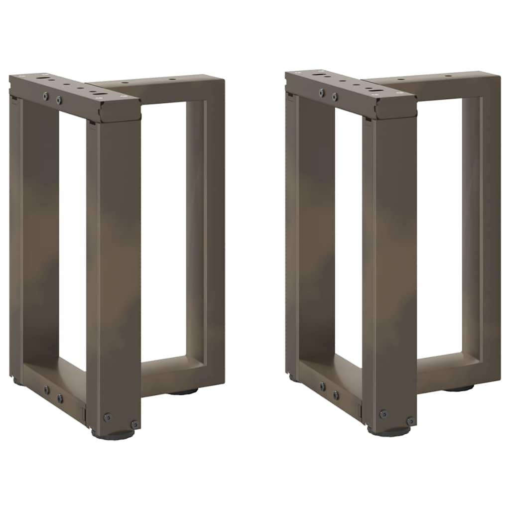 Pieds de table basse en T, 2 pièces, noir, 38 x 25 x (42-43) cm, acier - XIOS