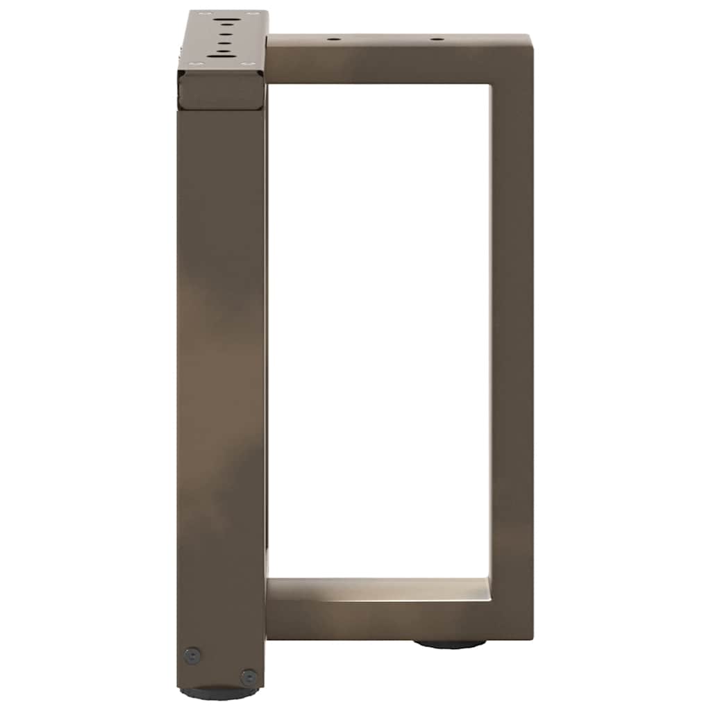 Pieds de table basse en T, 2 pièces, noir, 38 x 25 x (42-43) cm, acier - XIOS