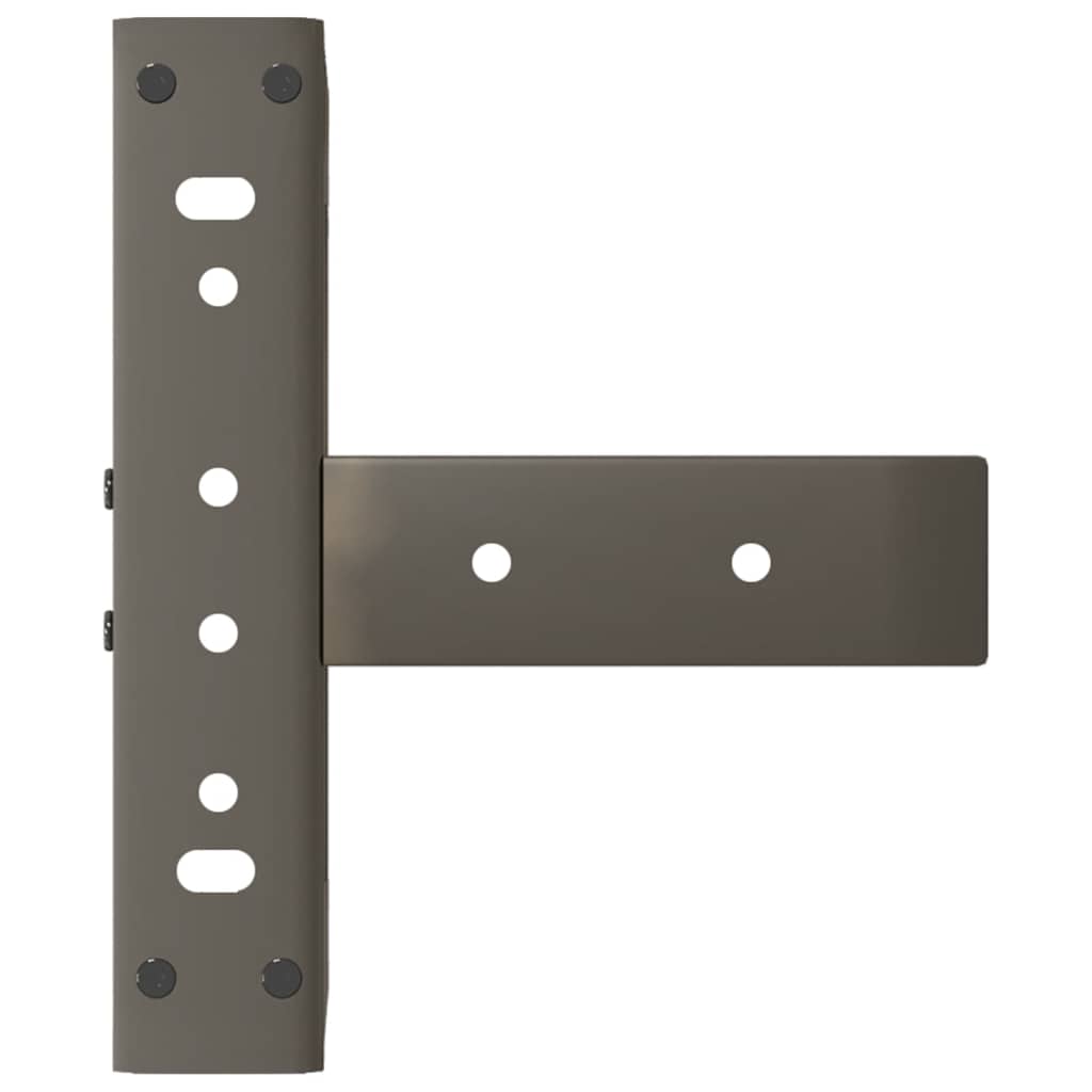 Pieds de table basse en T, 2 pièces, noir, 38 x 25 x (42-43) cm, acier - XIOS