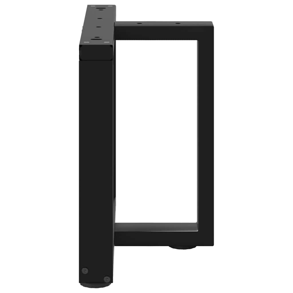 Pieds de table basse en T, 2 pièces, noir, 50 x 25 x (42-43) cm, acier - XIOS