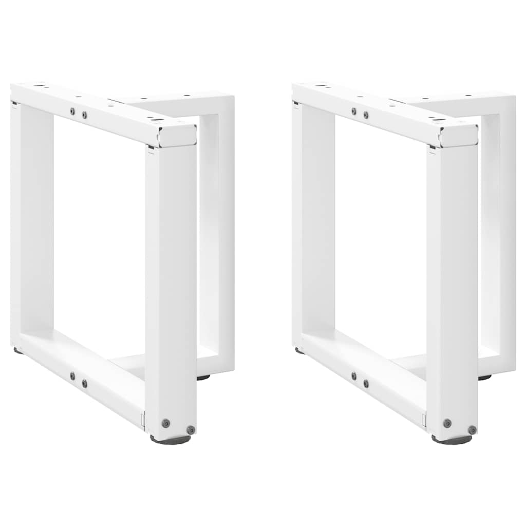 Pieds de table basse en T, 2 pièces, blanc, 50 x 25 x (42-43) cm, acier - XIOS