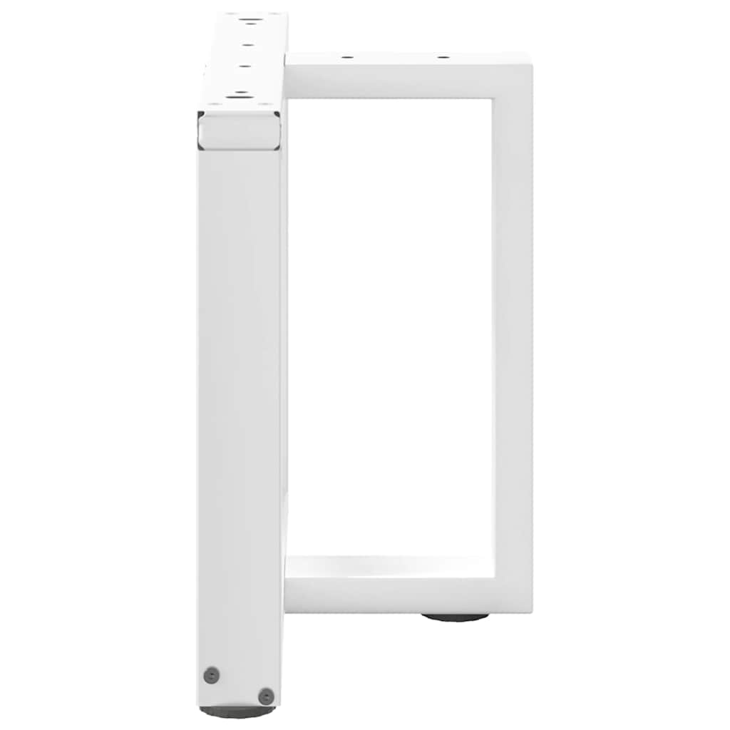 Pieds de table basse en T, 2 pièces, blanc, 50 x 25 x (42-43) cm, acier - XIOS