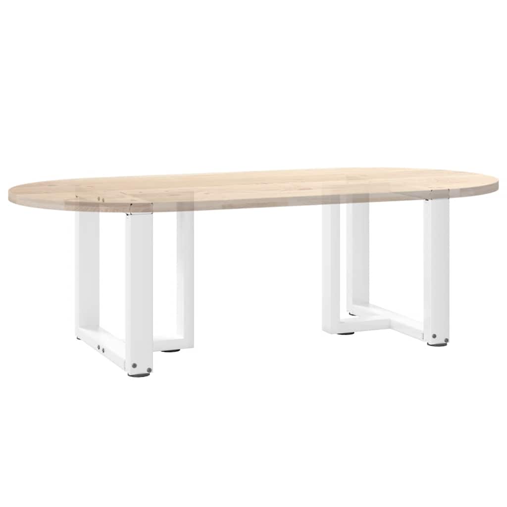 Pieds de table basse en T, 2 pièces, blanc, 50 x 25 x (42-43) cm, acier - XIOS