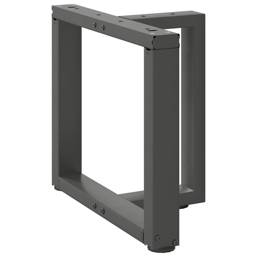 Pieds de table basse en T, 2 pièces, anthracite, 50 x 25 x (42-43) cm, acier - XIOS