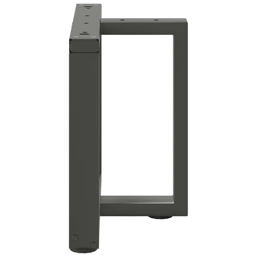 Pieds de table basse en T, 2 pièces, anthracite, 50 x 25 x (42-43) cm, acier - XIOS