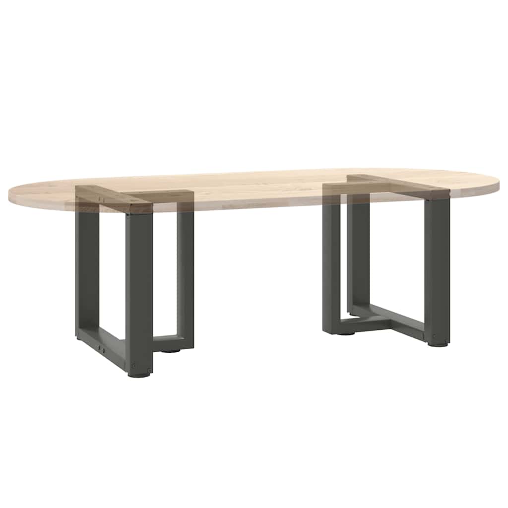 Pieds de table basse en T, 2 pièces, anthracite, 50 x 25 x (42-43) cm, acier - XIOS