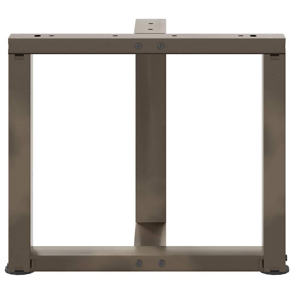 Pieds de table basse en T, 2 pièces, noir, 50 x 25 x (42-43) cm, acier - XIOS