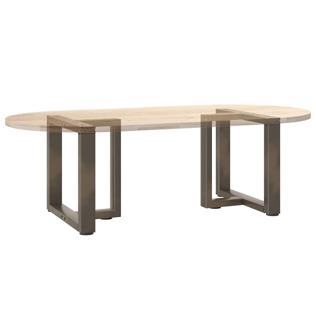 Pieds de table basse en T, 2 pièces, noir, 50 x 25 x (42-43) cm, acier - XIOS