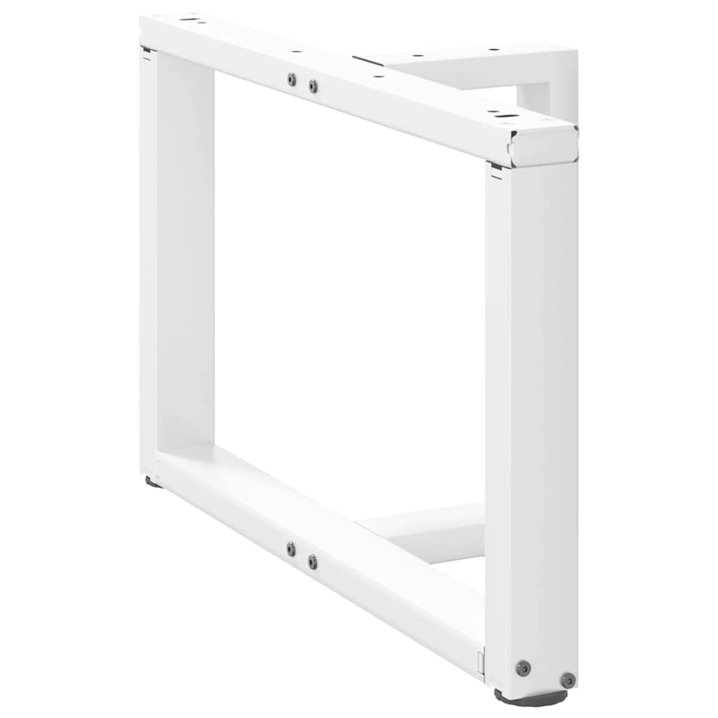 Pieds de table basse en T, 2 pièces, blanc, 60 x 25 x (42-43) cm, acier - XIOS