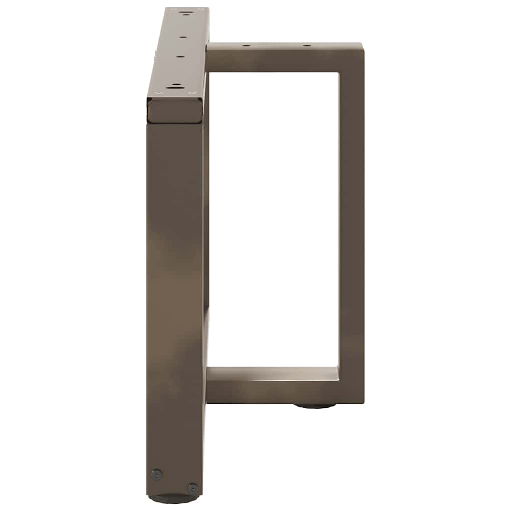 Pieds de table basse en T, 2 pièces, noir, 60 x 25 x (42-43) cm, acier - XIOS