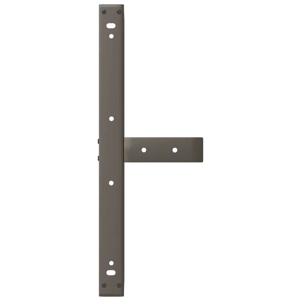 Pieds de table basse en T, 2 pièces, noir, 60 x 25 x (42-43) cm, acier - XIOS