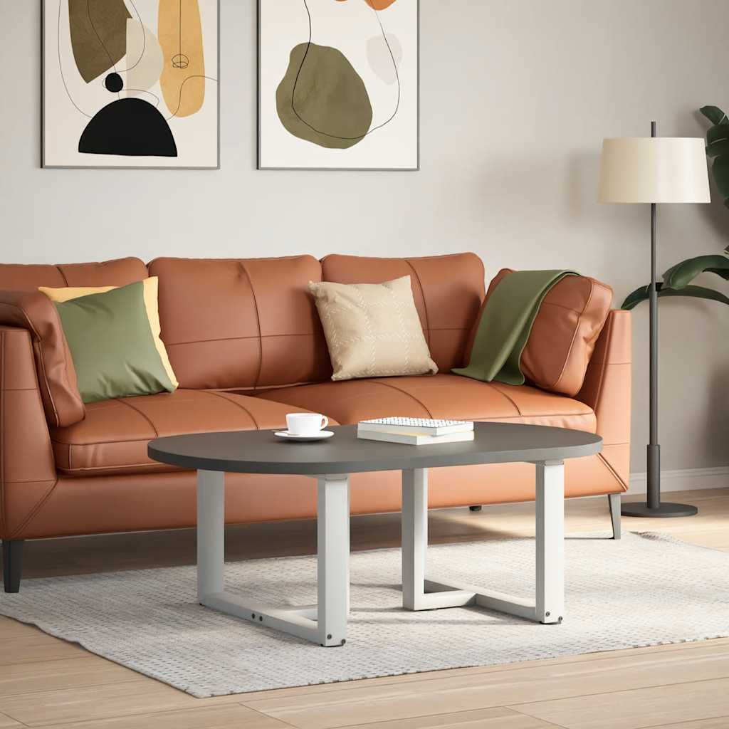 Pieds de table basse en T, 2 pièces, blanc, 70 x 25 x (42-43) cm, acier - XIOS