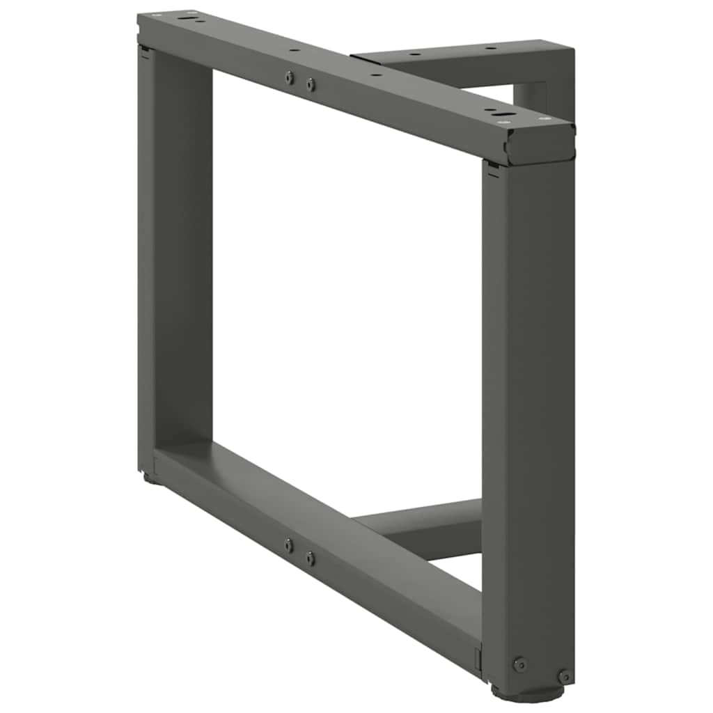 Pieds de table basse en T, 2 pièces, anthracite, 70 x 25 x (42-43) cm, acier - XIOS
