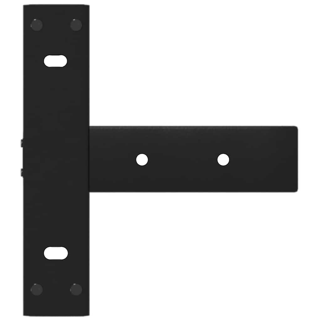 Pieds de table console en T, 2 pièces, noir, 25 x 28 x (72-73) cm, acier - XIOS