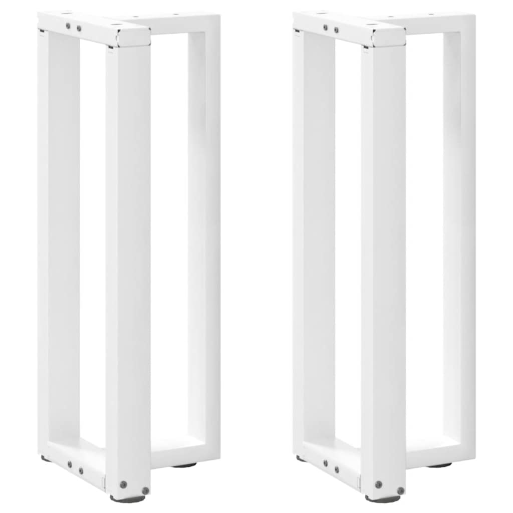 Pieds de table console en T, 2 pièces, blanc, 25 x 28 x (72-73) cm, acier - XIOS