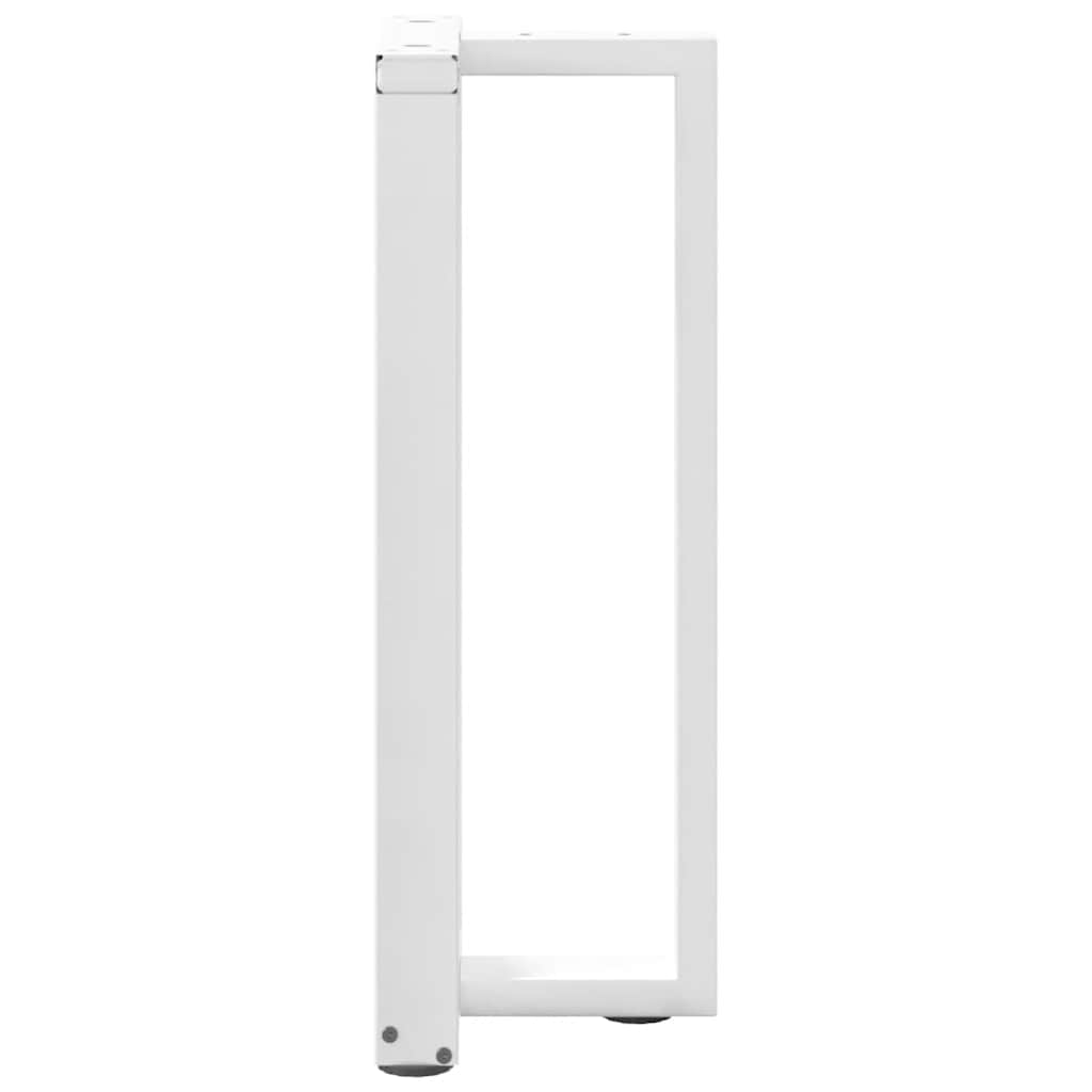 Pieds de table console en T, 2 pièces, blanc, 25 x 28 x (72-73) cm, acier - XIOS