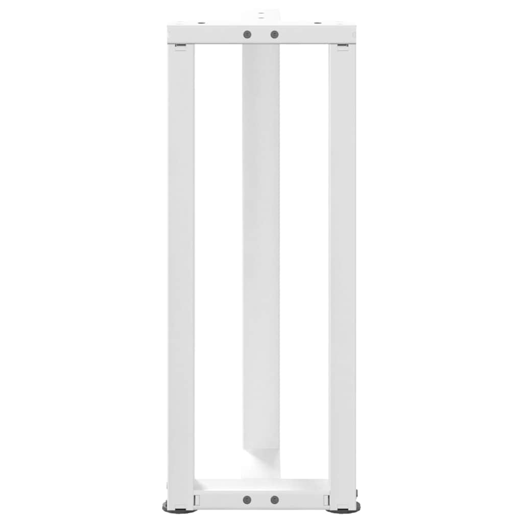 Pieds de table console en T, 2 pièces, blanc, 25 x 28 x (72-73) cm, acier - XIOS