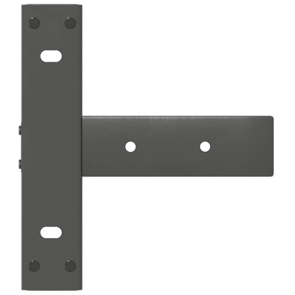 Pieds de table console en T, 2 pièces, anthracite, 25 x 28 x (72-73) cm, acier - XIOS