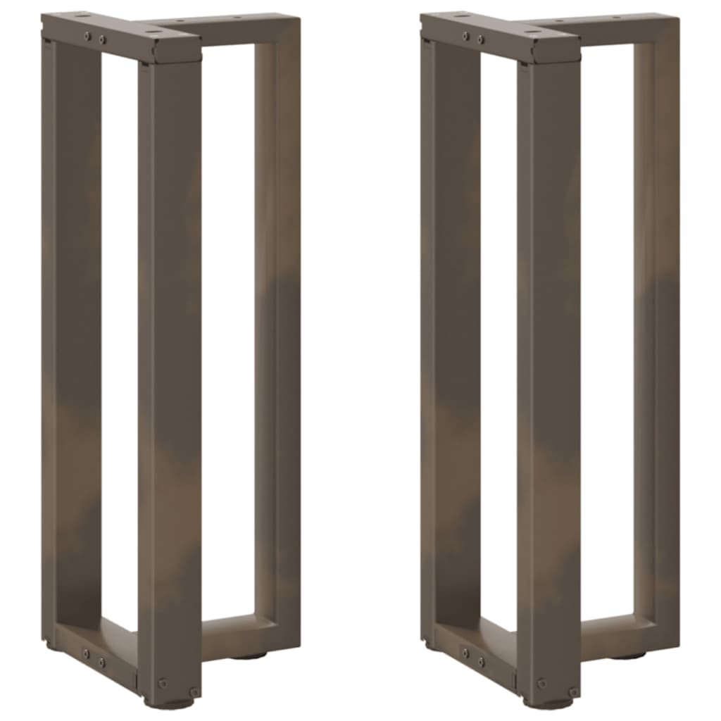Pieds de table console en T, 2 pièces, noir, 25 x 28 x (72-73) cm, acier - XIOS