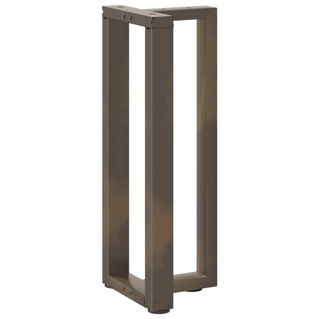 Pieds de table console en T, 2 pièces, noir, 25 x 28 x (72-73) cm, acier