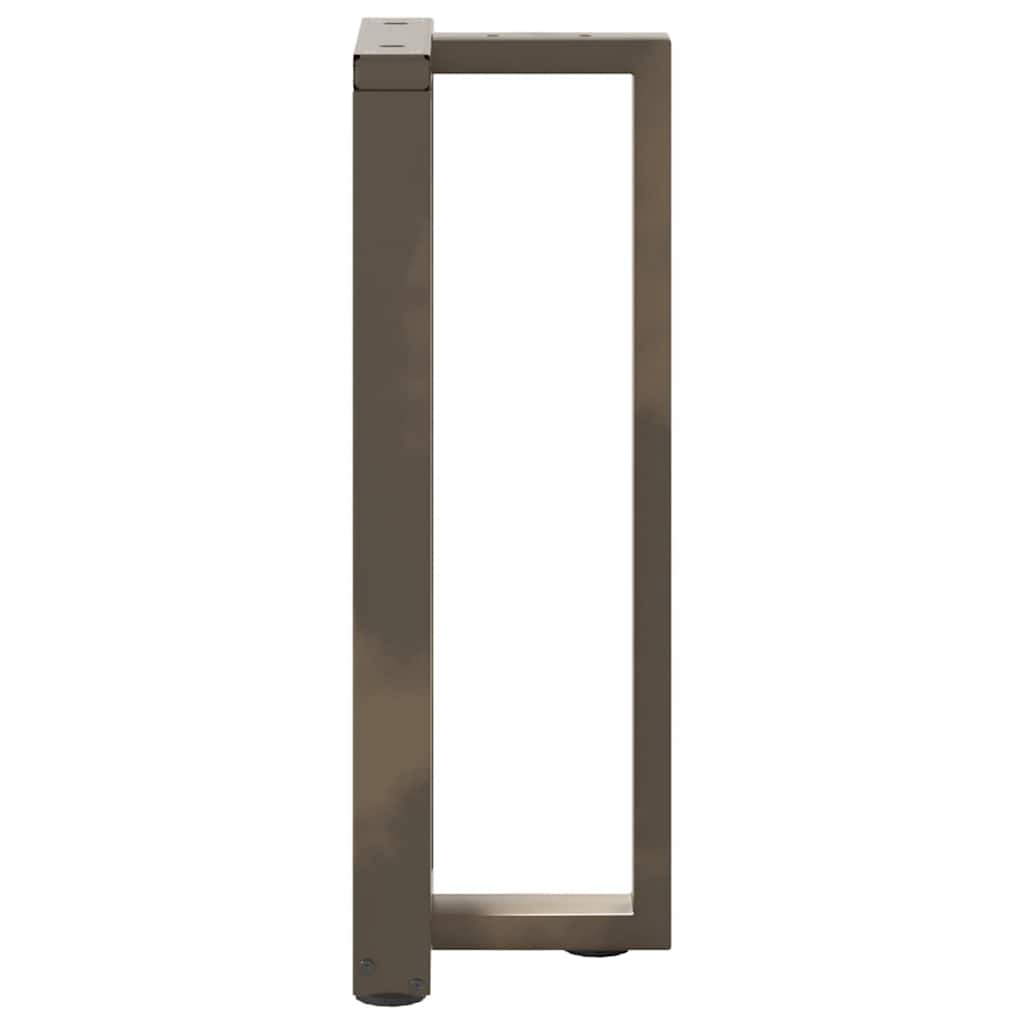 Pieds de table console en T, 2 pièces, noir, 25 x 28 x (72-73) cm, acier