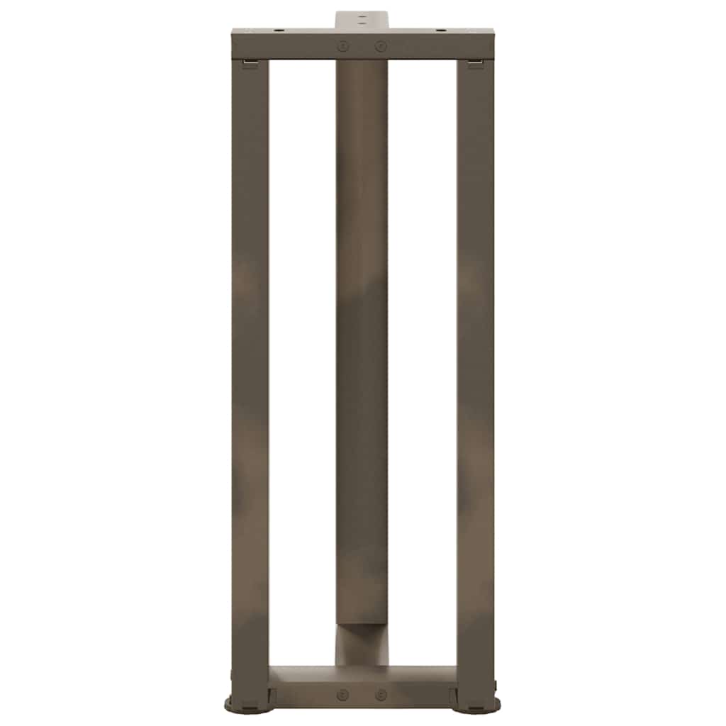 Pieds de table console en T, 2 pièces, noir, 25 x 28 x (72-73) cm, acier