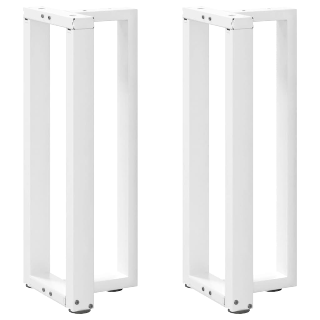 Pieds de table console en T, 2 pièces, blanc, 38 x 25 x (72-73) cm, acier - XIOS
