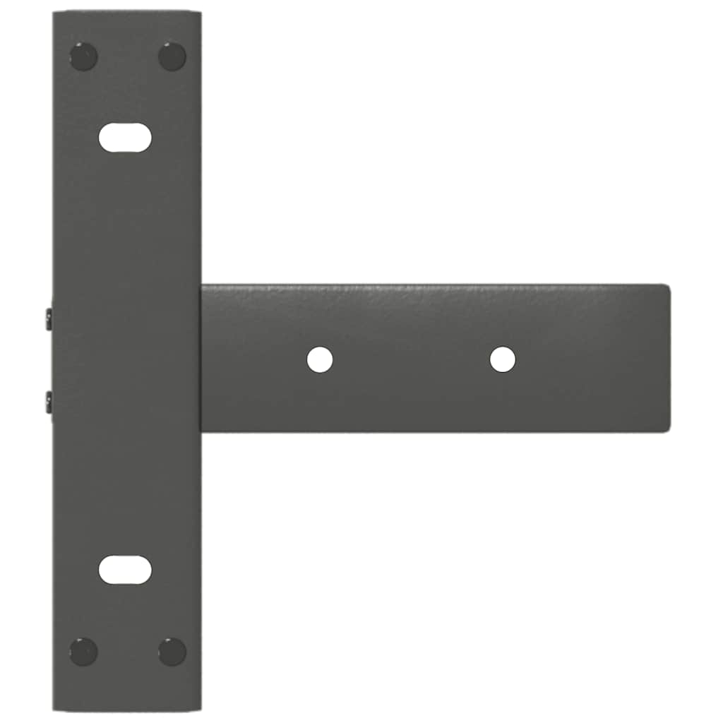 Pieds de table console en T, 2 pièces, anthracite, 38 x 25 x (72-73) cm, acier - XIOS