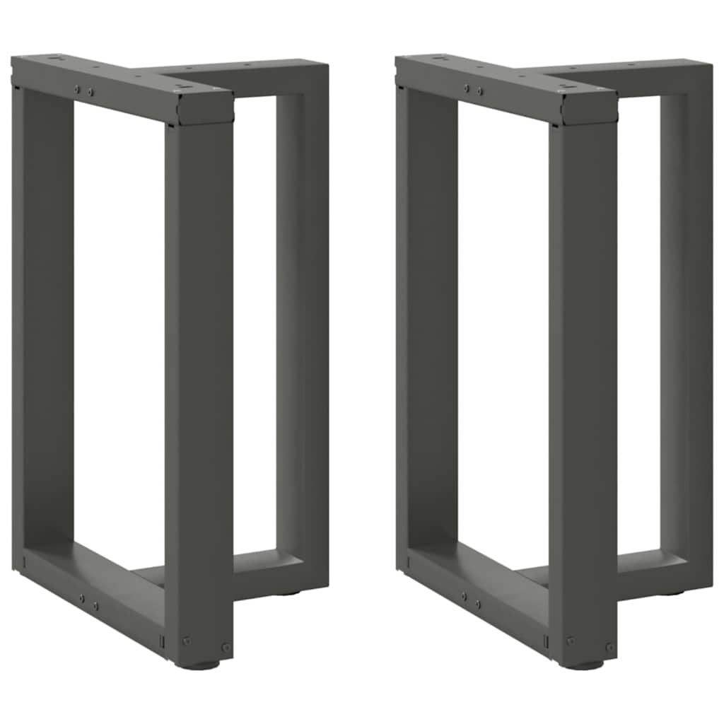 Pieds de table à manger en T, 2 pièces, anthracite, 50 x 35 x (72-73) cm, acier - XIOS