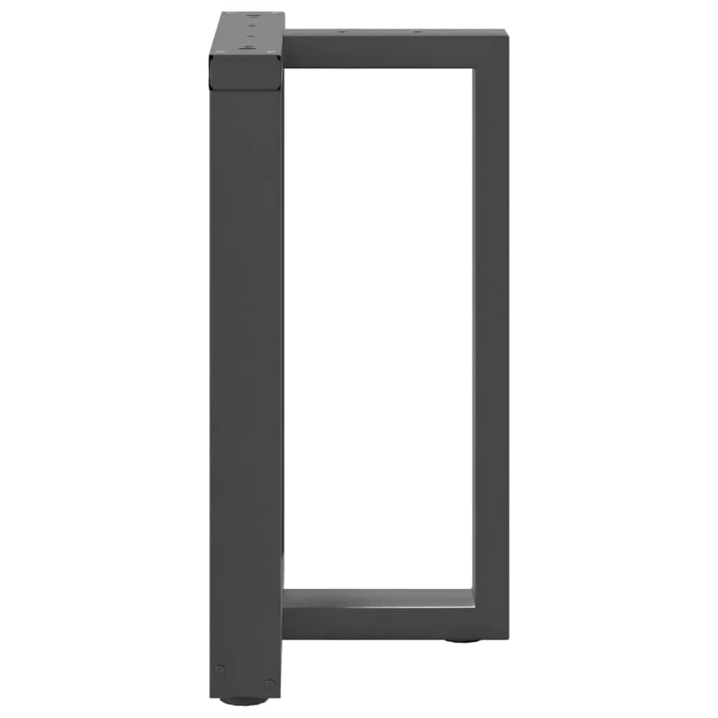 Pieds de table à manger en T, 2 pièces, anthracite, 50 x 35 x (72-73) cm, acier - XIOS