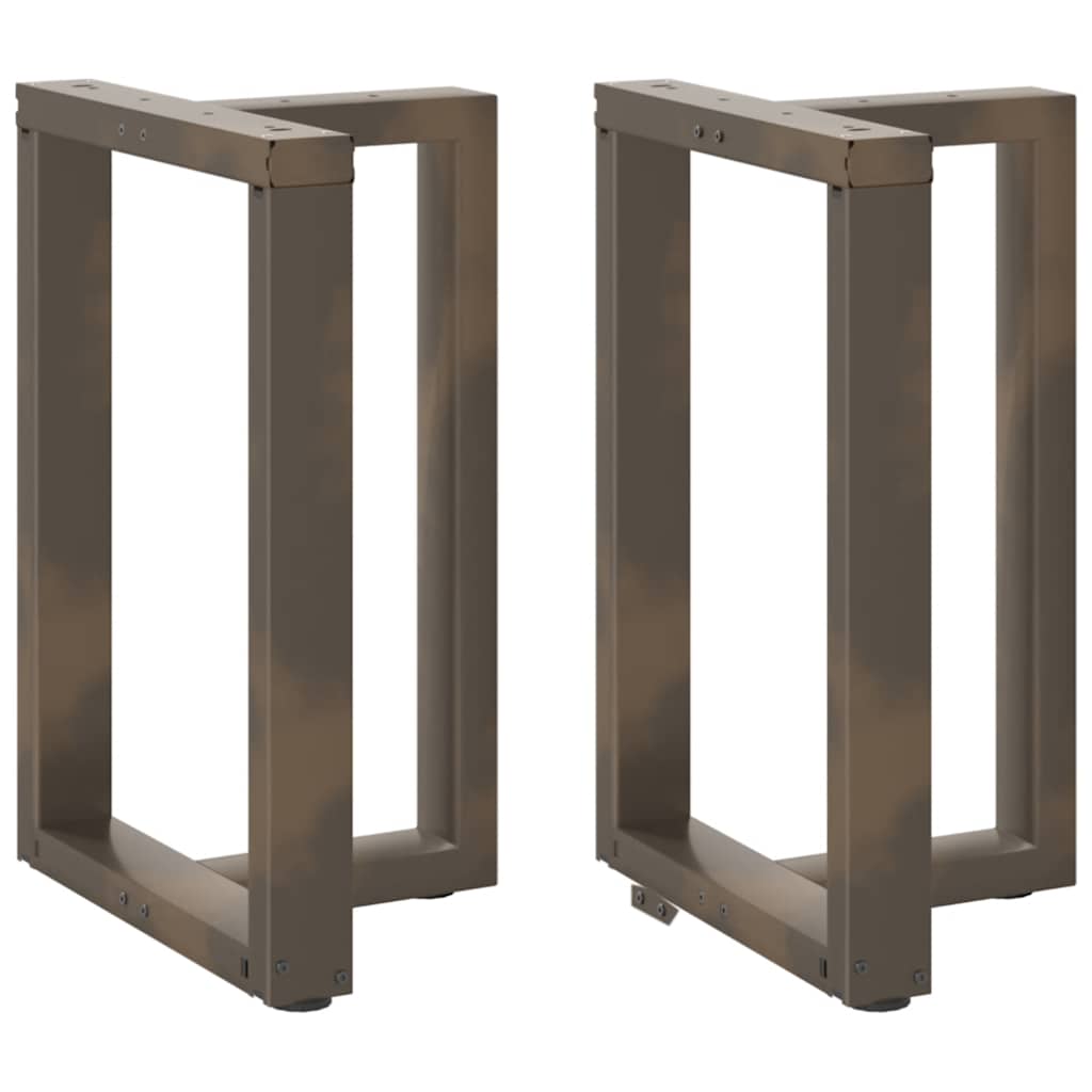Pieds de table à manger en T, 2 pièces, noir, 50 x 35 x (72-73) cm, acier - XIOS