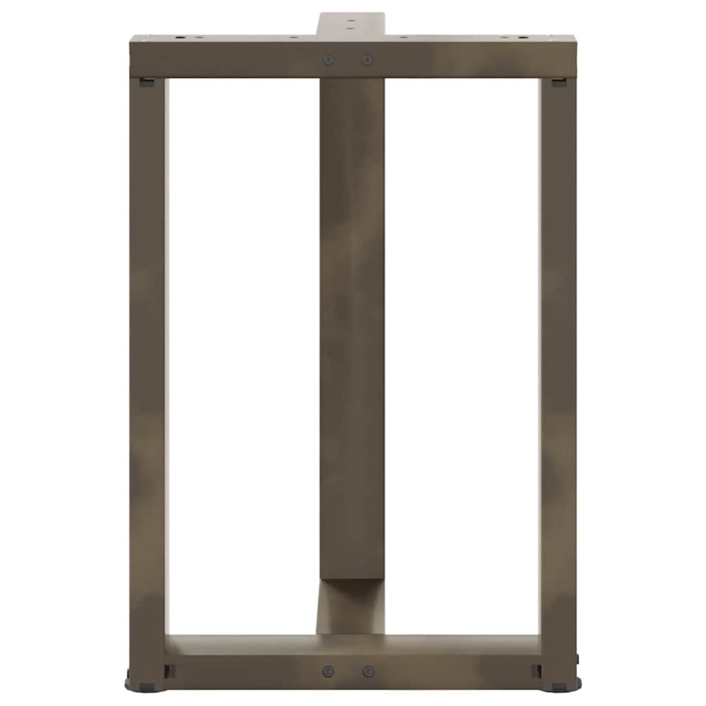 Pieds de table à manger en T, 2 pièces, noir, 50 x 35 x (72-73) cm, acier - XIOS