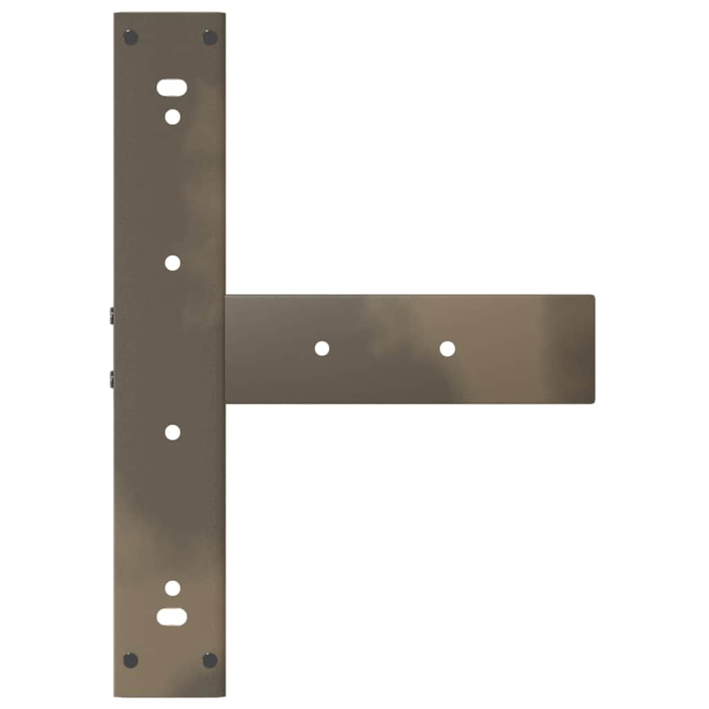 Pieds de table à manger en T, 2 pièces, noir, 50 x 35 x (72-73) cm, acier - XIOS