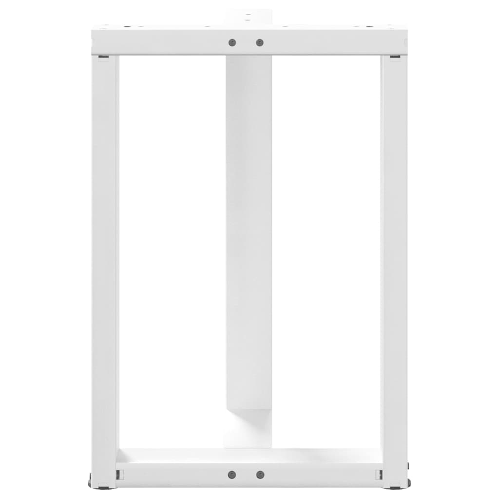 Pieds de table à manger en T, 2 pièces, blanc, 60 x 35 x (72-73) cm, acier - XIOS