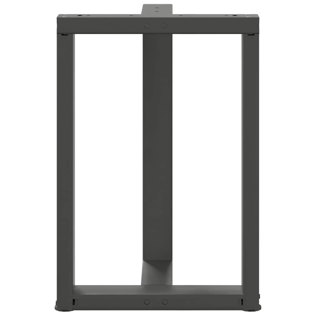 Pieds de table à manger en T 2 pièces Anthracite 60 x 35 x (72-73) cm Acier - XIOS