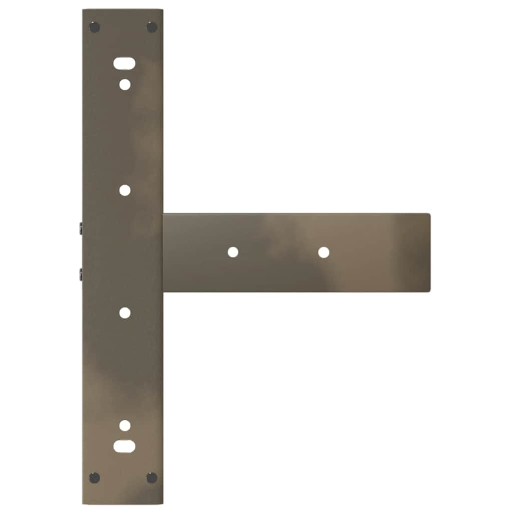 Pieds de table à manger en T, 2 pièces, noir, 60 x 35 x (72-73) cm, acier - XIOS