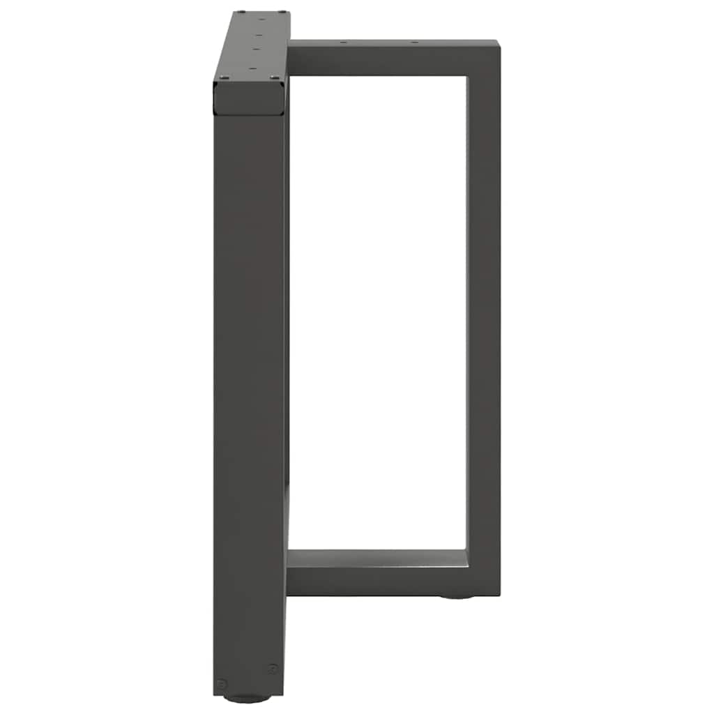Pieds de table à manger en T 2 pièces Anthracite 70x35x(72-73) cm Acier - XIOS