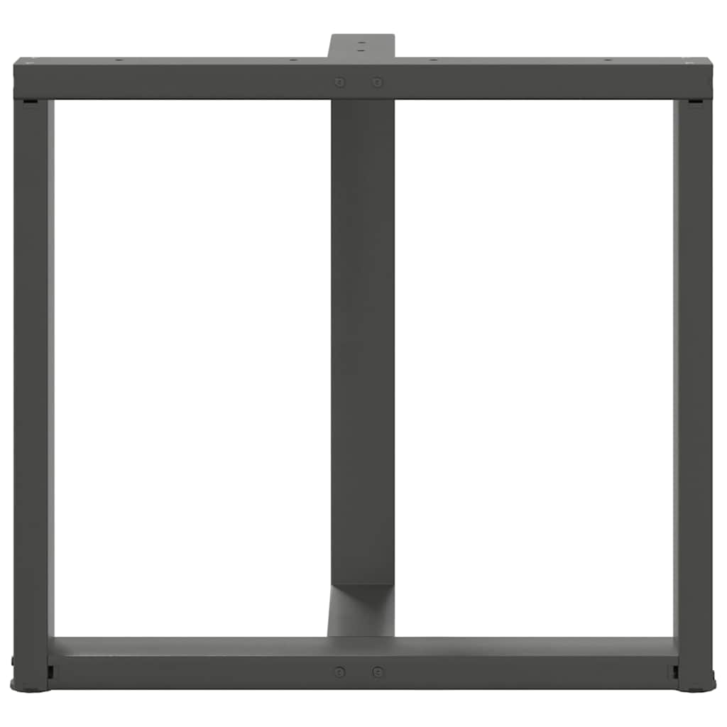 Pieds de table à manger en T 2 pièces Anthracite 70x35x(72-73) cm Acier - XIOS
