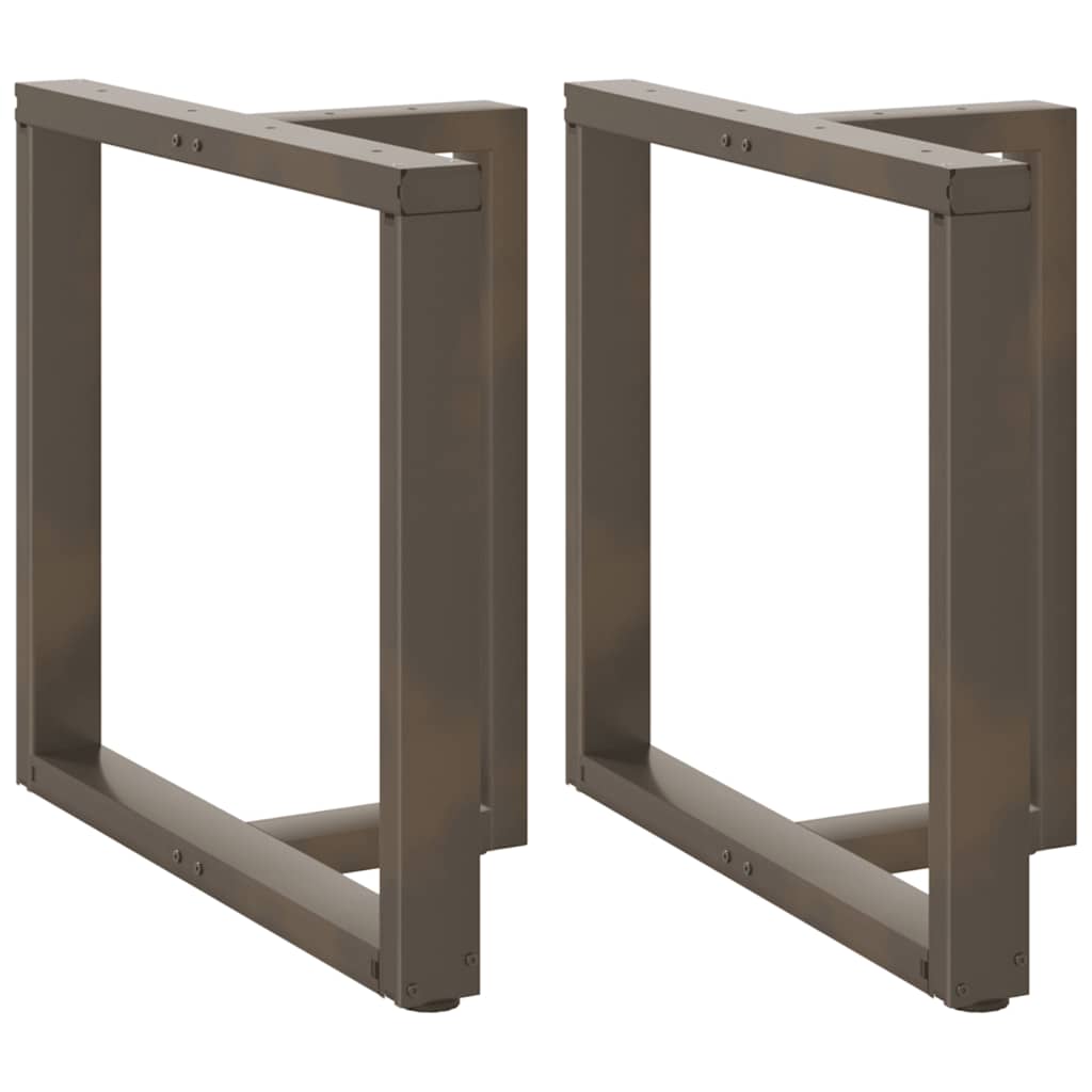 Pieds de table à manger en T, 2 pièces, noir, 70 x 35 x (72-73) cm, acier - XIOS