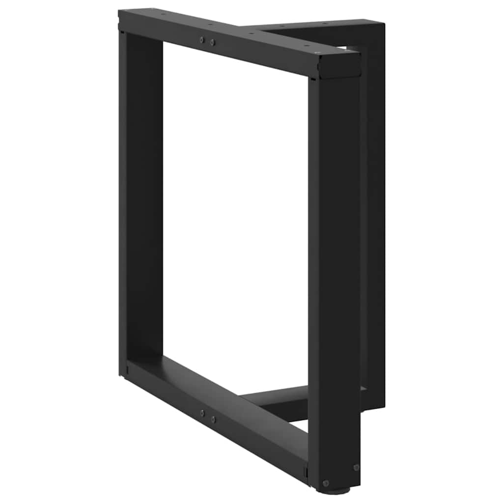 Pieds de table à manger en T, 2 pièces, noir, 80 x 35 x (72-73) cm, acier - XIOS