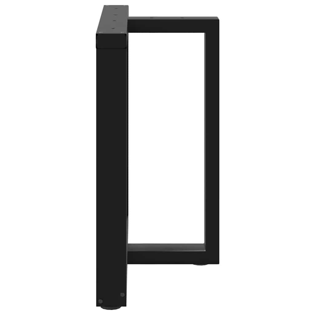 Pieds de table à manger en T, 2 pièces, noir, 80 x 35 x (72-73) cm, acier - XIOS