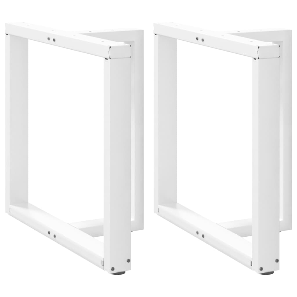 Pieds de table à manger en T, 2 pièces, blanc, 80 x 35 x (72-73) cm, acier - XIOS
