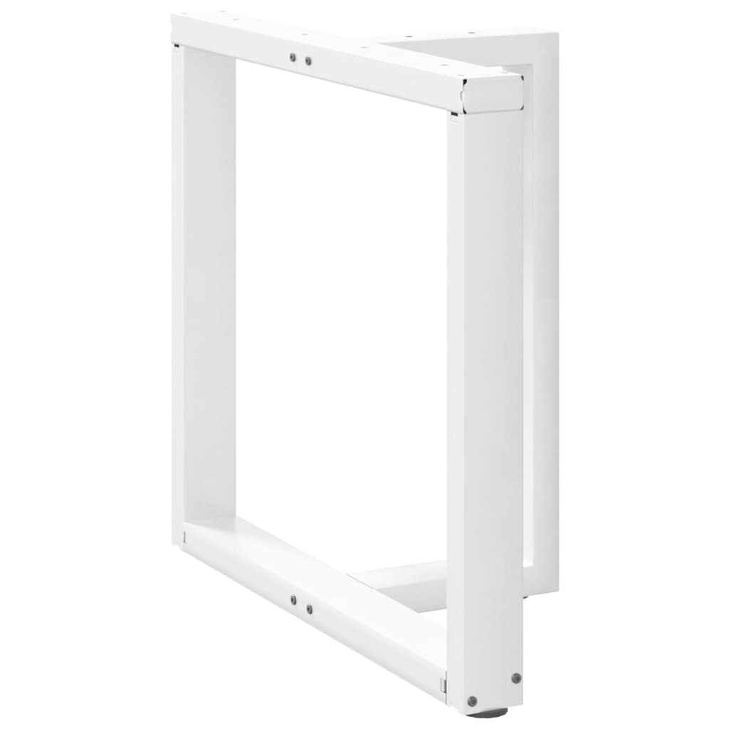 Pieds de table à manger en T, 2 pièces, blanc, 80 x 35 x (72-73) cm, acier - XIOS