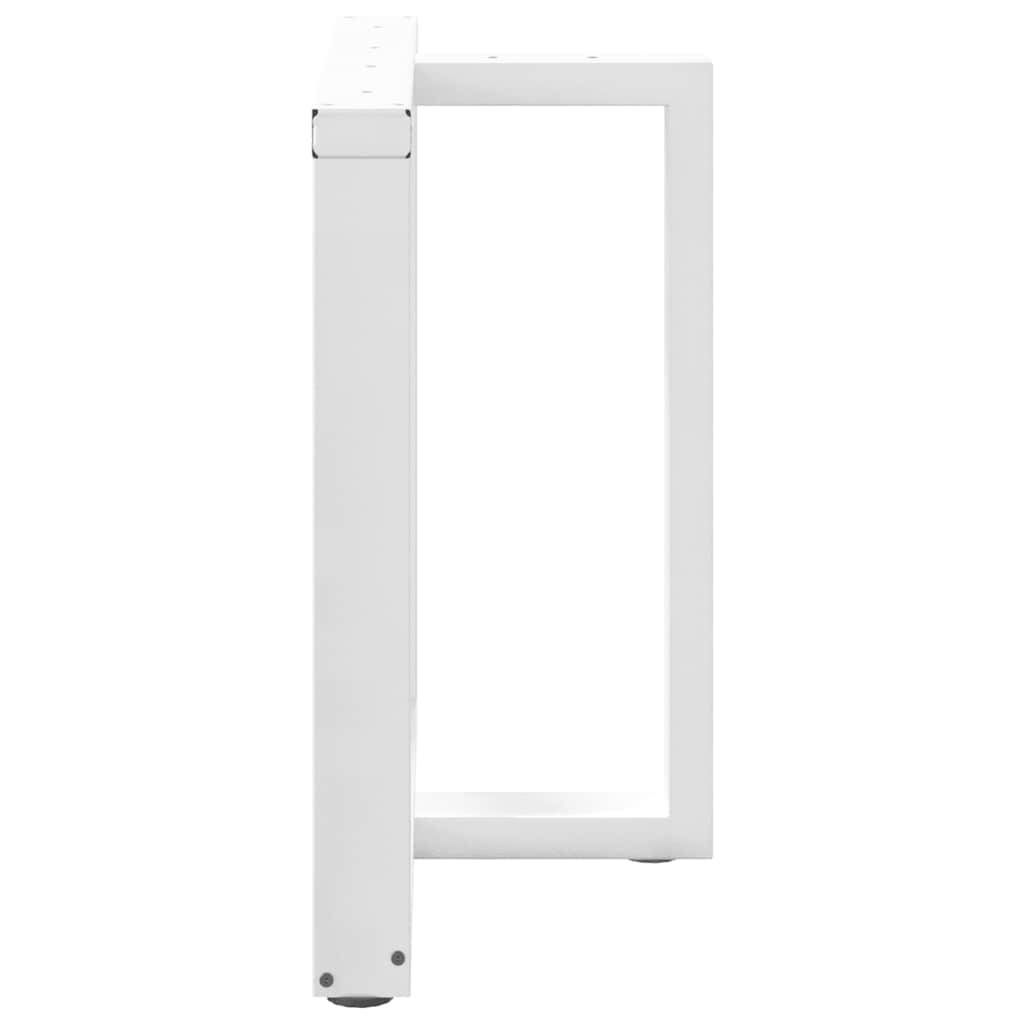 Pieds de table à manger en T, 2 pièces, blanc, 80 x 35 x (72-73) cm, acier - XIOS