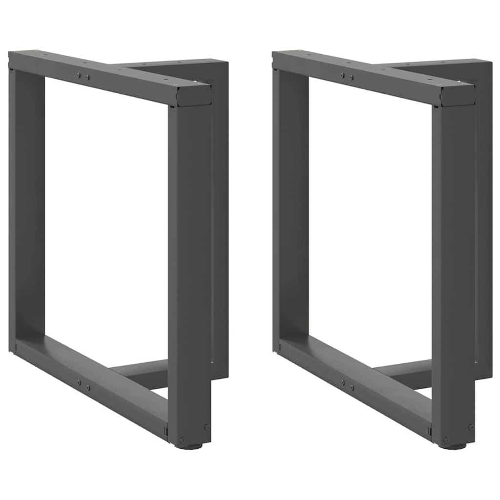 Pieds de table à manger en T 2 pièces Anthracite 80 x 35 x (72-73) cm Acier - XIOS