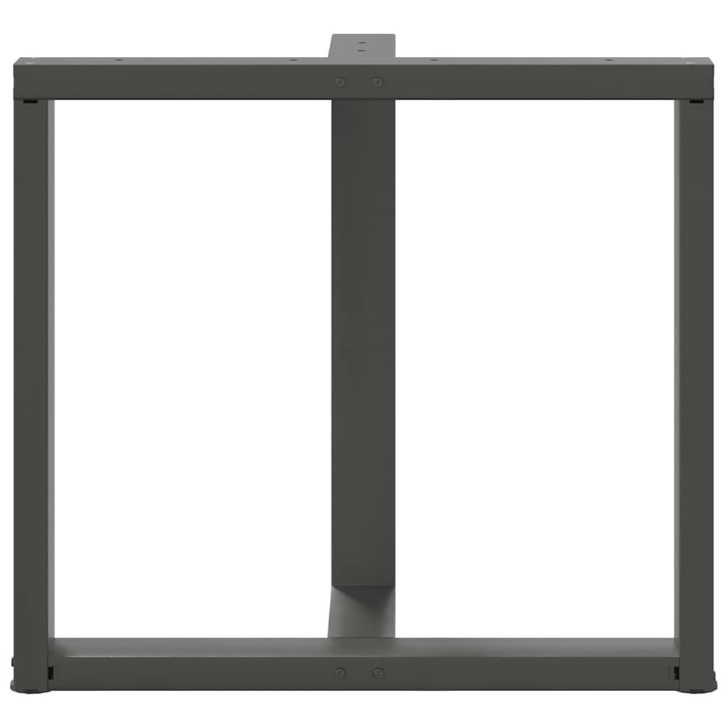 Pieds de table à manger en T 2 pièces Anthracite 80 x 35 x (72-73) cm Acier - XIOS